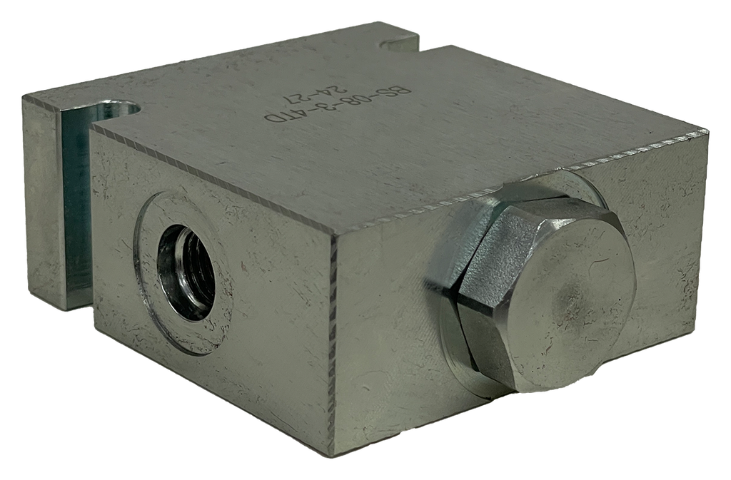 SLV-08-N-S4T|08-3 Shuttle Valve 15 L/min 240 Bar w/ SAE 4 Steel Body