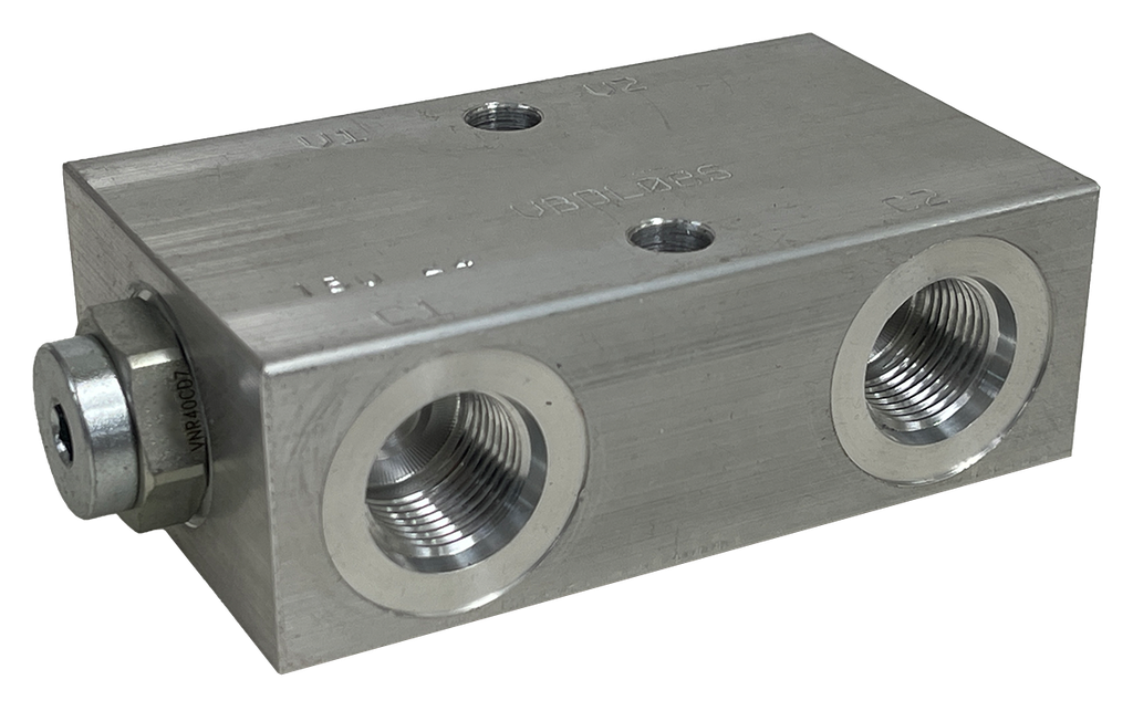 VBDL08S|Double PO check valve (#8 SAE ports)