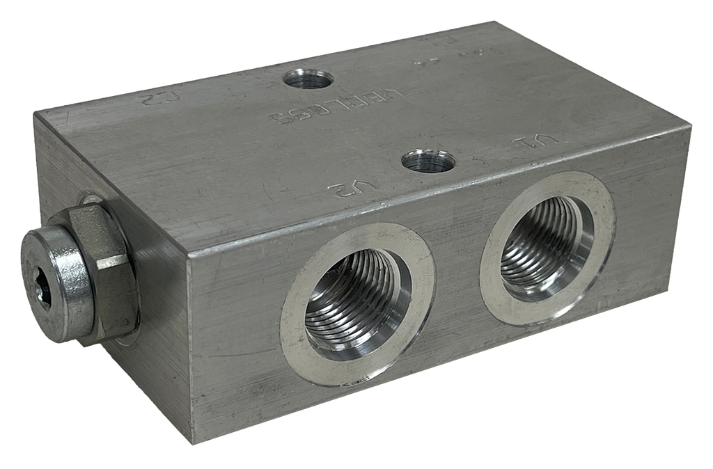 VBDL08S|Double PO check valve (#8 SAE ports)
