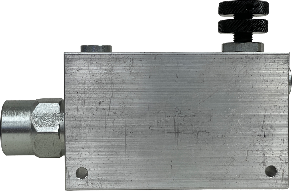 RFP-A-12-A-SAE10|Pressure compensated flow control, 3 way, 100 l/min, 26 gpm inlet, 17 gpm regulated