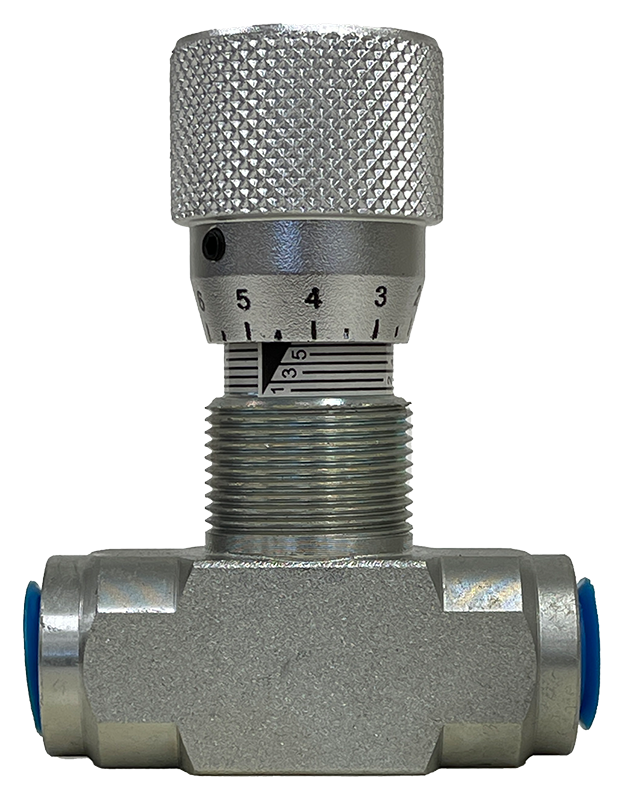 STU-400-SAE9/16-18|1/4" Inline Flow Control c/w 3/8" ORB Ports