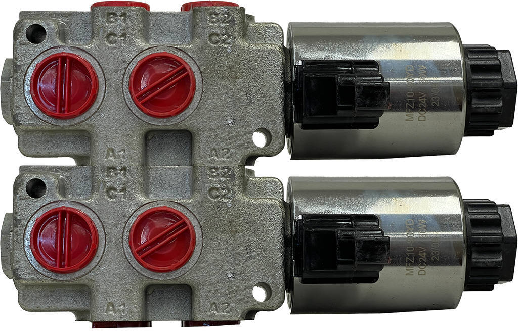 2SGL-DVTER-SAE10-D24-BAFD-DBL|6 way selector valve 24 VDC - Banked as double - Deutsch