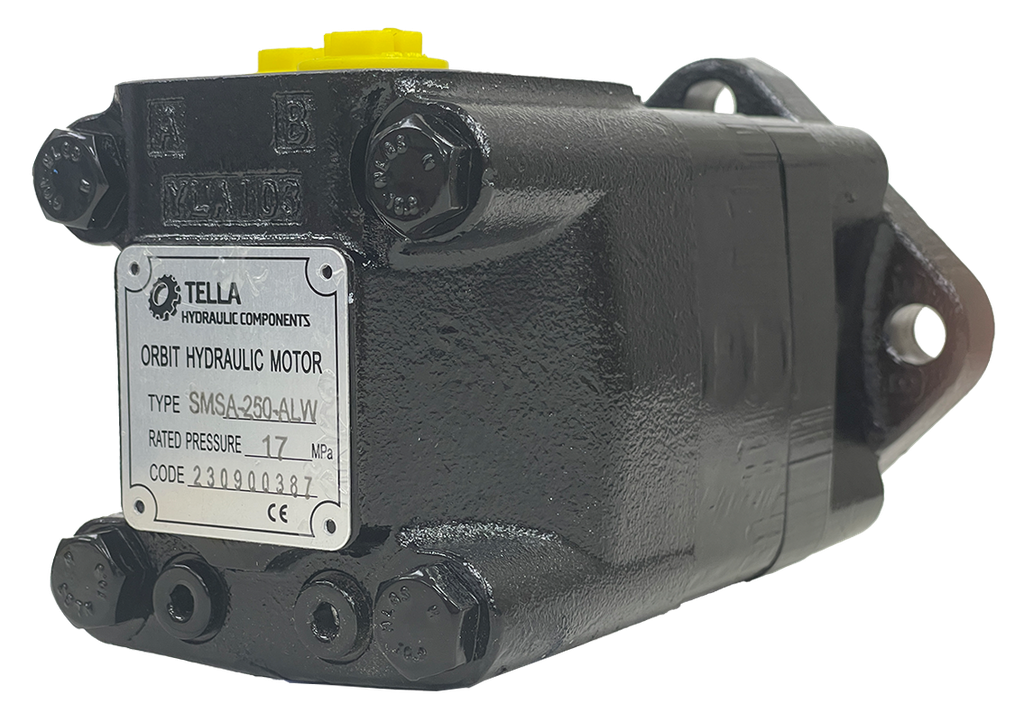 SMSA-250-ALW|250 CC motor 4 bolt SAE A mount 1.25" shaft with threaded mount holes for relief by ports. #10 SAE Ports