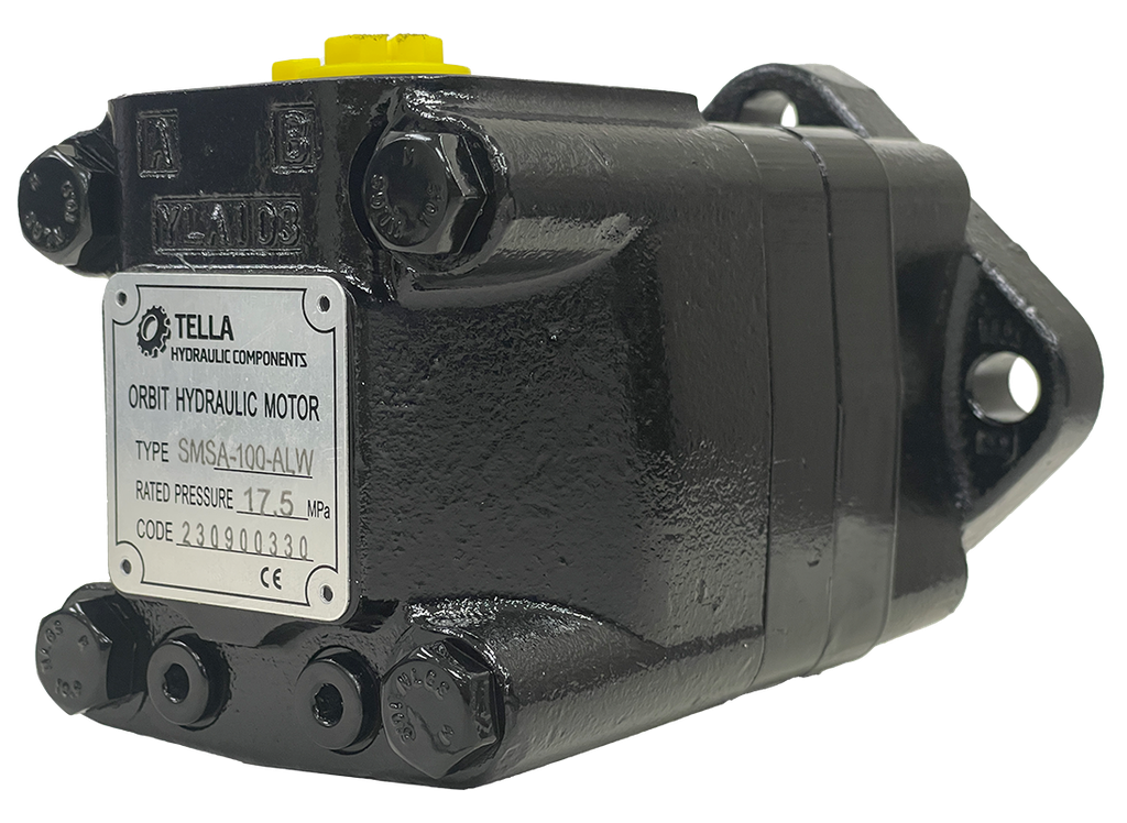 SMSA-100-ALW|100 cc Motor 4 Bolt SAE A Mount 1.25 Shaft with threaded holes by ports for relief by ports #10 SAE ports