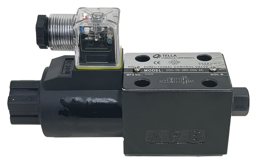 DSG-02-2B2-D24-DL|2 Postion spring return Single Solenoid 24VDC DIN