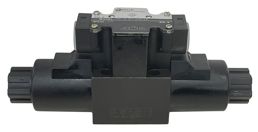 DSG-02-3C2-A120-LW|D03 valve, 3 position, all ports closed, 120VAC wire box