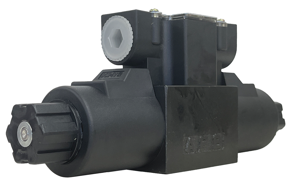 DSG-02-3C3-D24-LW|D03 valve, 3 position, all ports open, 24VDC wiring box