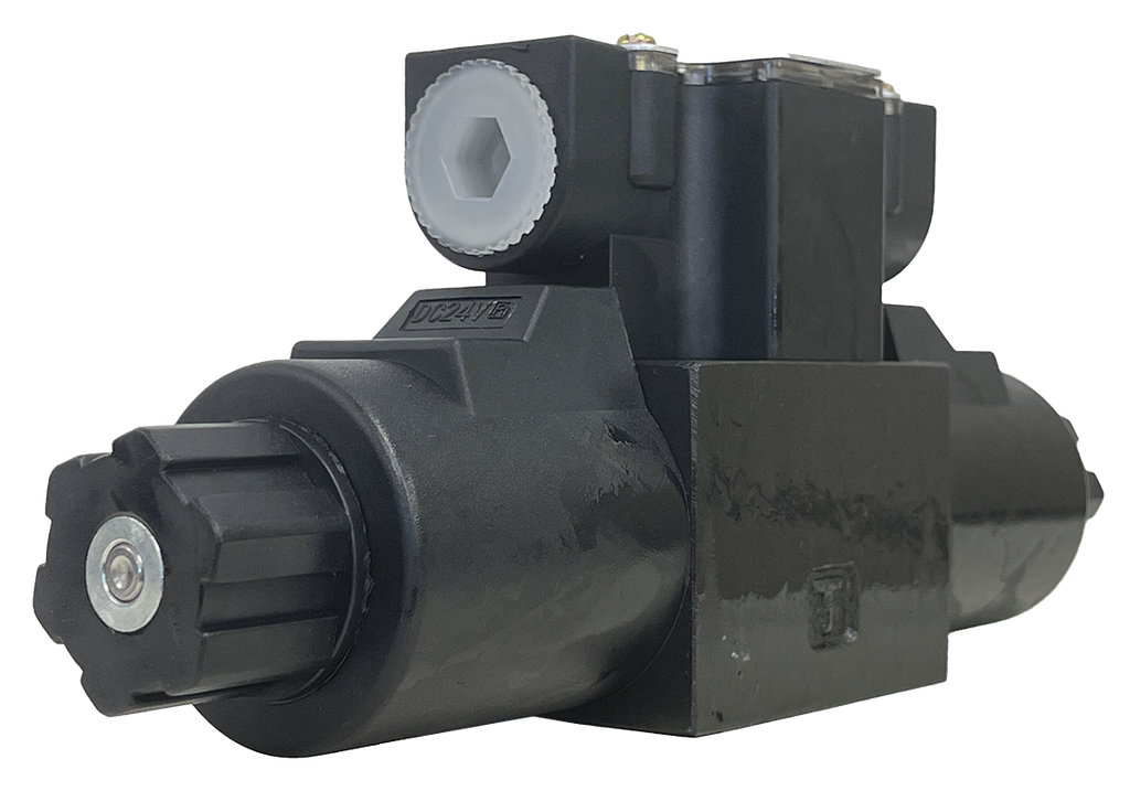 DSG-02-3C3-D24-LW|D03 valve, 3 position, all ports open, 24VDC wiring box