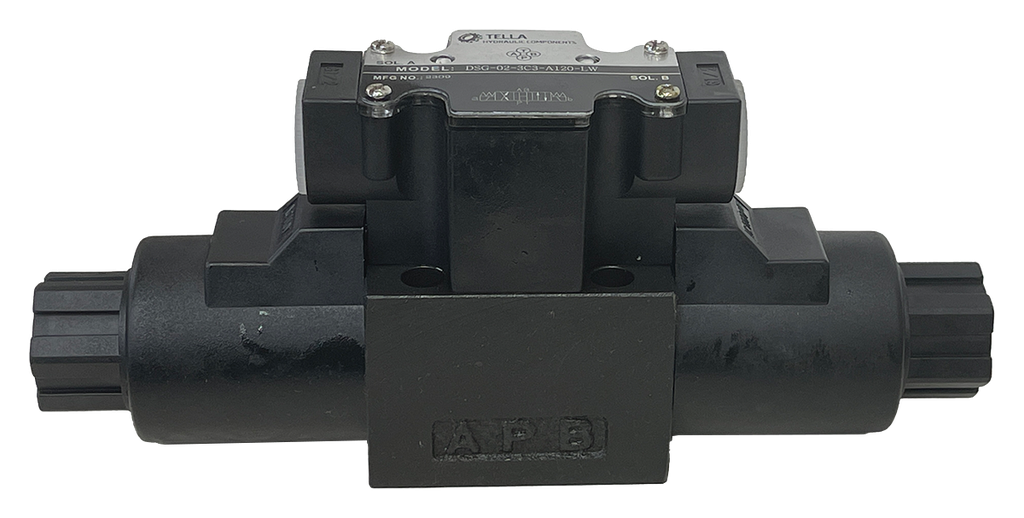 DSG-02-3C3-A120-LW|D03 valve, 3 position, all ports open, 120VAC wiring box