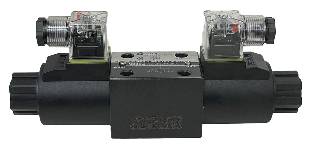 DSG-02-3C4-D12-DL|D03 valve, 3 position, AB to T P port closed 12VDC DIN connection