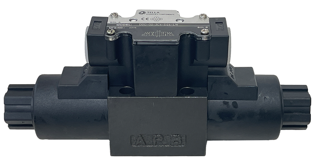 DSG-02-3C4-D24-LW|D03 valve, 3 position, AB to T P port closed 24VDC wire box