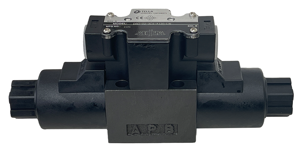 DSG-02-3C4-A120-LW|D03 valve, 3 position, AB to T P port closed 120VAC wire box