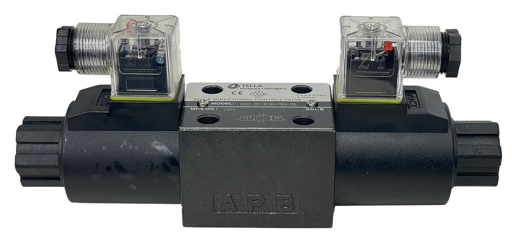 DSG-02-3C60-D24-DL|D03 valve, 3 position, P toT A and B closed 24VDC DIN connection