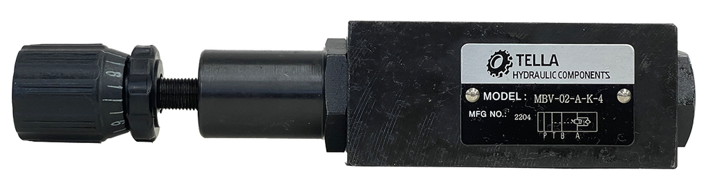 MBV-02-A-K-4|D03 counter balance valve A-Port