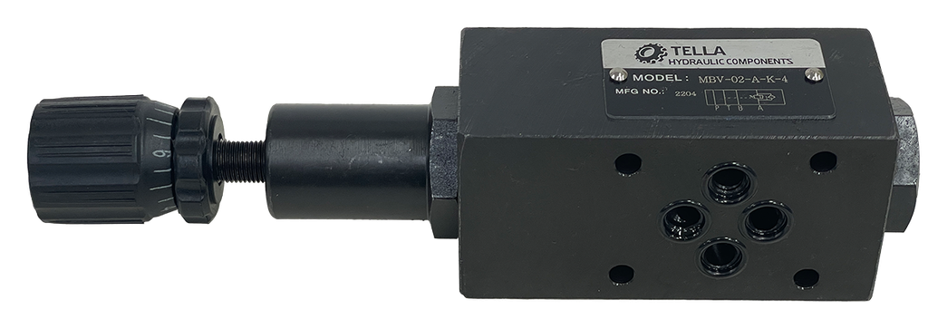 MBV-02-A-K-4|D03 counter balance valve A-Port