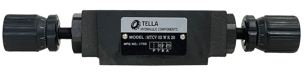 MTCV-02-W-K-20|D03 flow control valve, meter out A and B ports