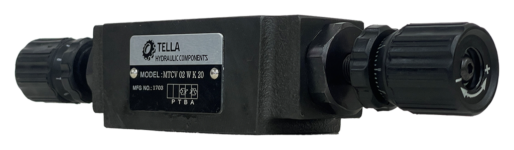 MTCV-02-W-K-20|D03 flow control valve, meter out A and B ports