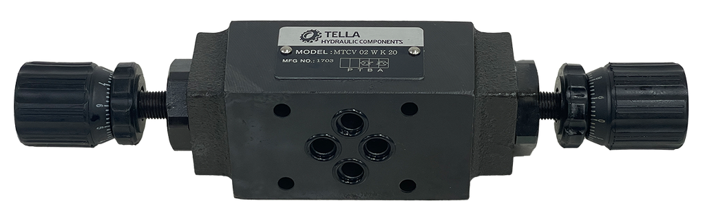 MTCV-02-W-K-20|D03 flow control valve, meter out A and B ports