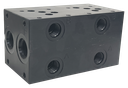 CTI5P02SA|D05 two station parallel bar manifold WITHOUT relief cavity (ports: P & T #12 ORB / A & B #8 ORB)