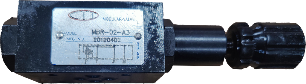 MBR-02-A-3|1/4" valve size; 3000 psi Rated pressure, 40 L/min Rated flow; 140-3000 psi pressure range