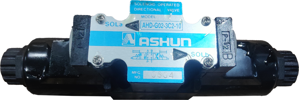 AHD-G02-3C2-10|1/4" valve size; box type; 315 bar max operating pressure; 70-160 allowable back pressure; 60 L/min max flow; 300 RF120 conversion frequency; spring offset, 3 position