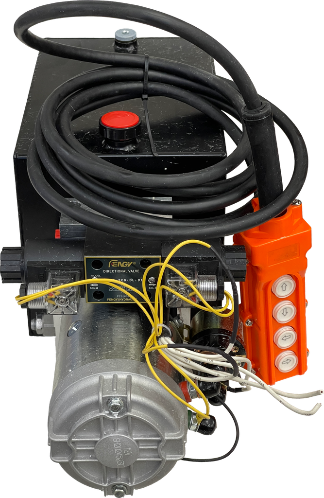 Power Unit 12 Volt Double Acting 2 GPM@ 0 psi, 15 ft cable, 4 button - special