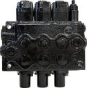 3 Spool P45 with SP9 Detent and motor spool on first position reversed handles PAINTED BLACK