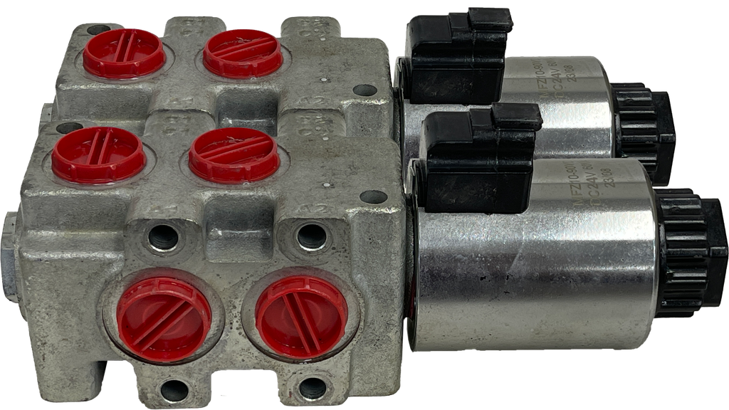 2SGL-DVTER-SAE10-D12-BAFD-DBL|6 way Selector valve 12 VDC - Banked as double - Deutsch