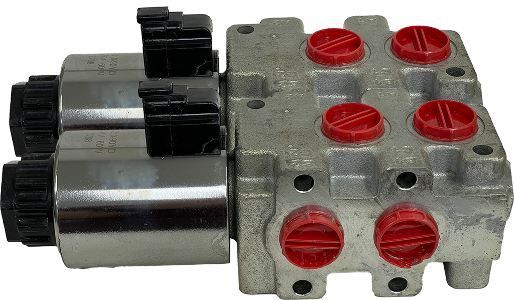 2SGL-DVTER-SAE10-D12-BAFD-DBL|6 way Selector valve 12 VDC - Banked as double - Deutsch