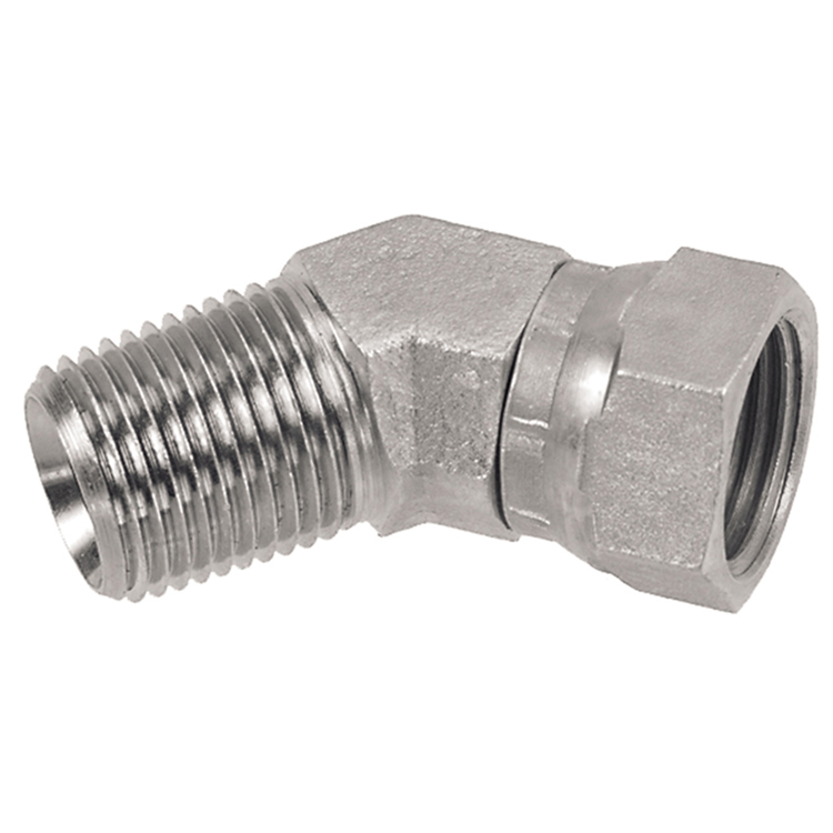 0646-32-32 2" MALE PIPE (NPTF) X FEMALE PIPE SWIVEL (NPSM) 45° ELBOW