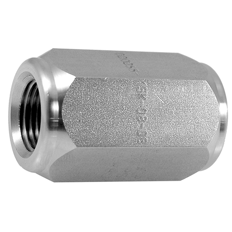 0808SS-15K-06-06 3/8" TYPE 316 STAINLESS STEEL 15000 PSI WATER BLAST FEMALE PIPE (NPTF) COUPLING