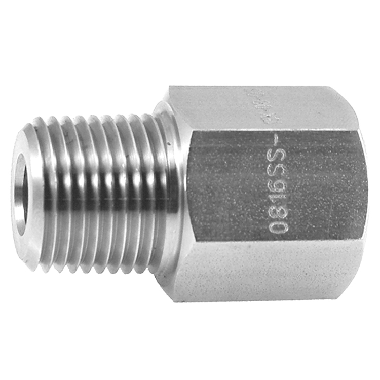 0816SS-15K-06-04 3/8" X 1/4" TYPE 316 STAINLESS STEEL 15000 PSI WATER BLAST PIPE (NPTF) BUSHING