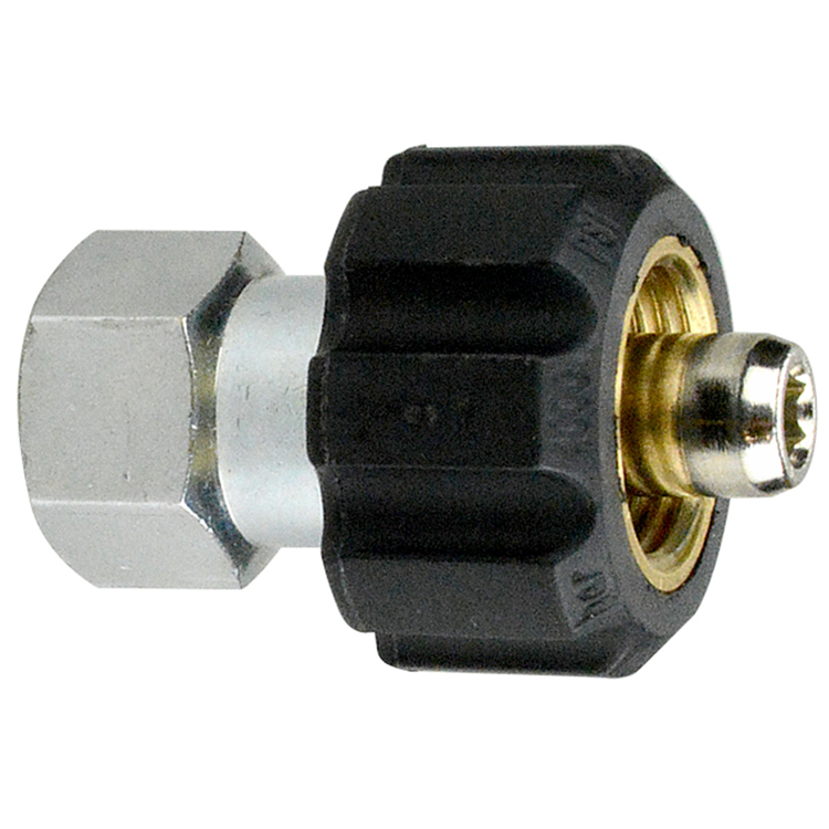 PW-HFPF-06 7/16" TUBE 1/2-14 FEMALE HOTSY STYLE THREAD TO 3/8" FEMALE PIPE (NPTF) PRESSURE WASH ADAPTER