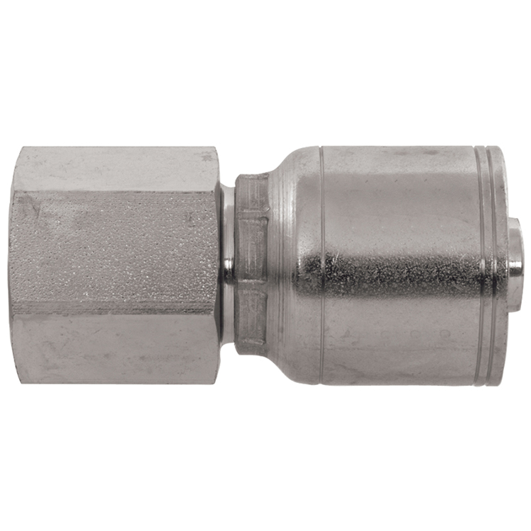 4408-12-12 3/4" NON-SKIVE CRIMP COUPLING WITH 3/4" FEMALE PIPE (NPTF) THREAD