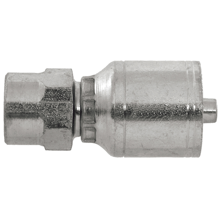 42029-04-04 1/4" NON-SKIVE CRIMP COUPLING WITH 1/2-27 FEMALE GREASE THREAD