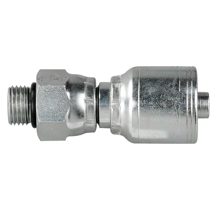 4211X-12-12 3/4" NON-SKIVE CRIMP COUPLING WITH 1-1/16-12 LIVE MALE SWIVEL O-RING BOSS THREAD