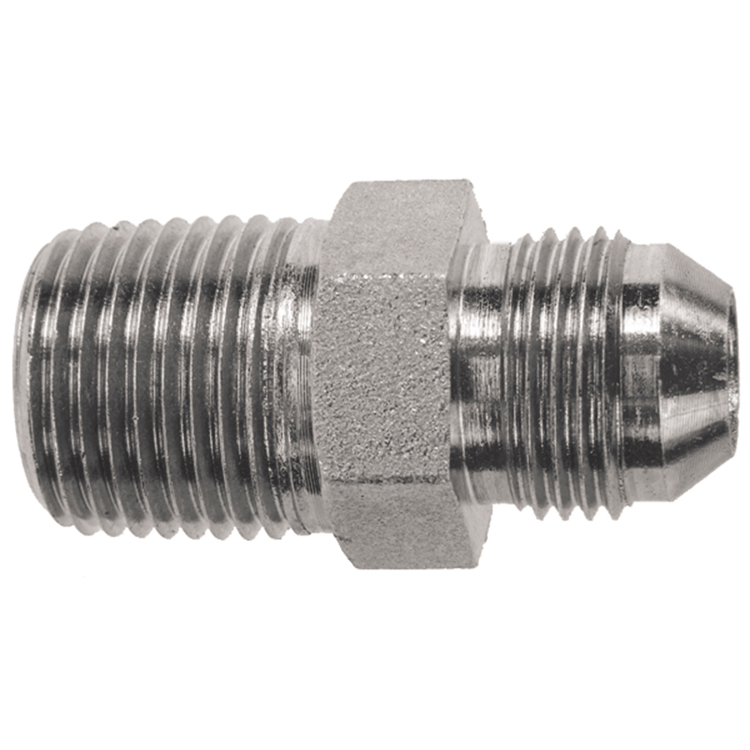 1516-06-06 / 2404-06-06 3/8" MALE PIPE (NPT) TO 9/16-18 MALE JIC 37° FLARE CONNECTOR