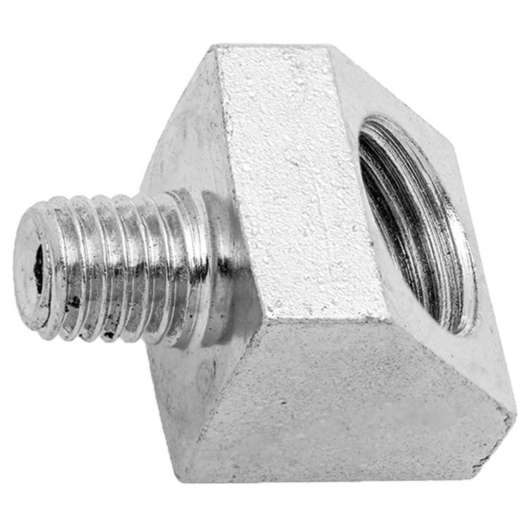 1648GR-01-02 1/4-28 TAPER MALE GREASE THREAD TO 1/8" FEMALE PIPE (NPTF) 45° STEEL ELBOW