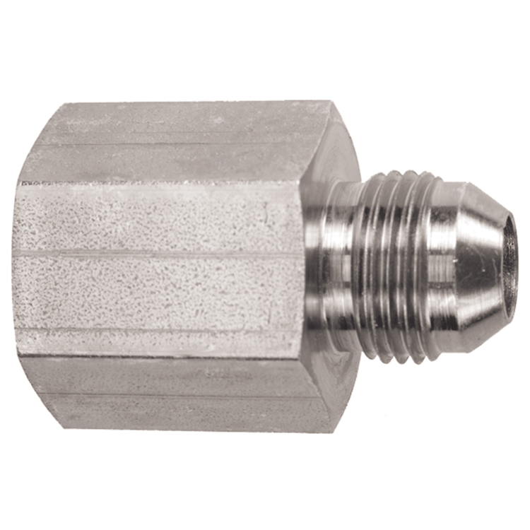 1508-02-03 / 2405-03-02 1/8" FEMALE PIPE (NPTF) TO 3/8-24 MALE JIC 37° FLARE CONNECTOR