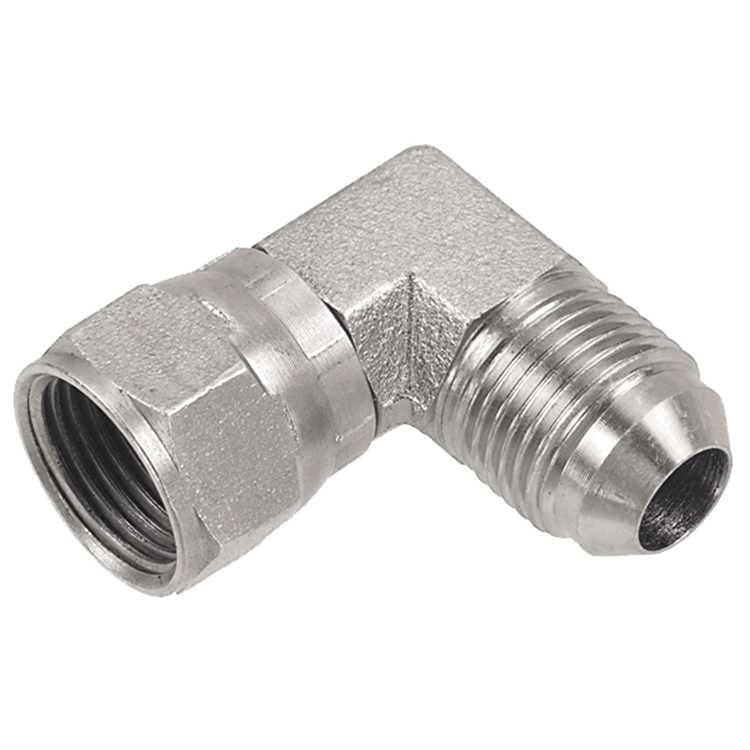 0595-04-04 / 6500-04-04 7/16-20 FEMALE TO MALE JIC 37° FLARE 90° ELBOW