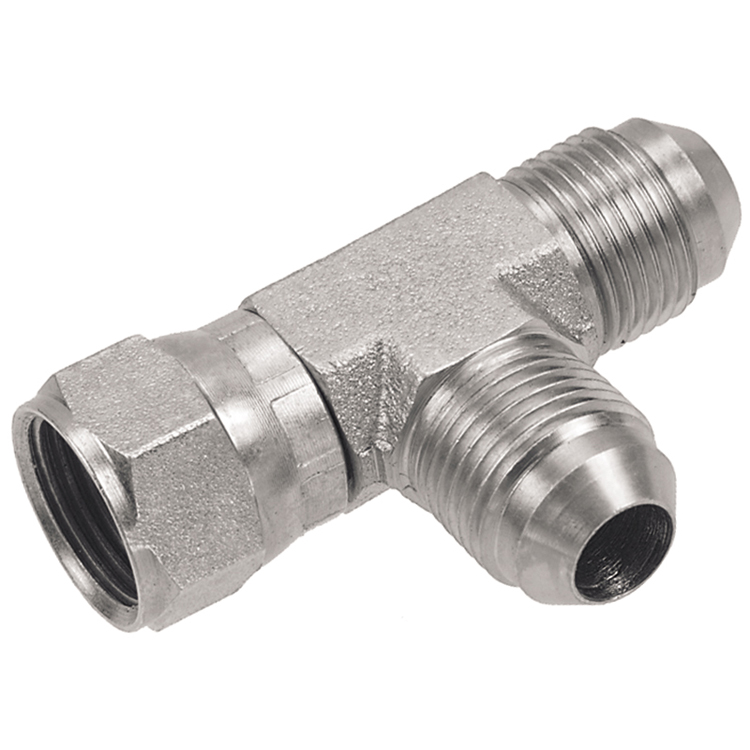 05T55-06-06 / 6602-06-06-06 9/16-18 JIC 37° FLARE FEMALE SWIVEL RUN TEE