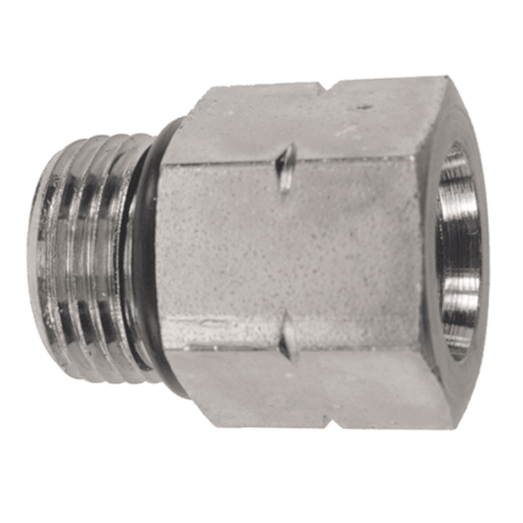 0111-06-08 / 6410-06-08 9/16-18 MALE TO 3/4-16 FEMALE O-RING BOSS BUSHING