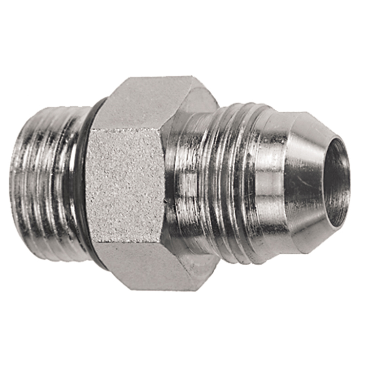 1115-06-06 / 6400-06-06 9/16-18 MALE O-RING BOSS TO 9/16-18 MALE JIC 37° FLARE CONNECTOR