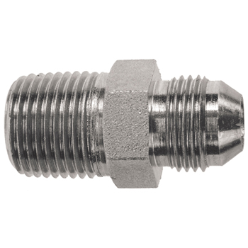 1516-06-06-000 3/8" MALE PIPE (NPT) TO 9/16-18 MALE JIC 37° FLARE UN-DRILLED ORIFICE ADAPTER