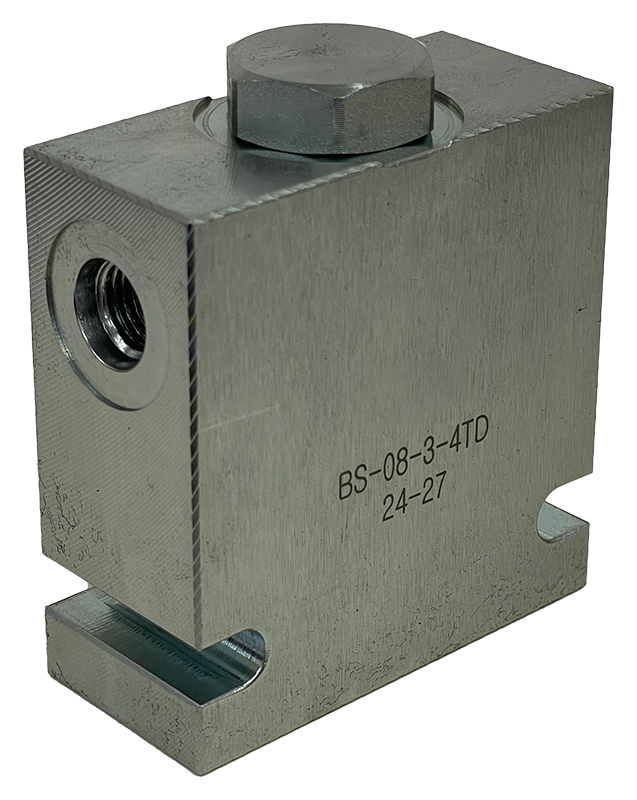 SLV-08-N-S4T|08-3 Shuttle Valve 15 L/min 240 Bar w/ SAE 4 Steel Body