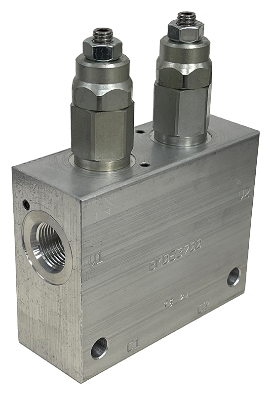 PR21076A|Double counterbalance valve 500-3000 psi, 8 ORB ports