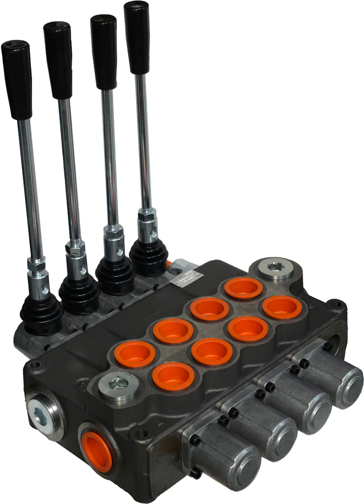 04P120/4x(A1KZ1)-S|4 Spool P120 valve with levers