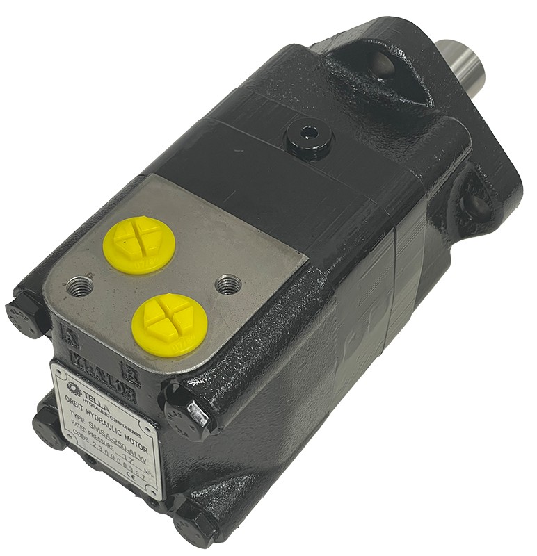 SMSA-250-ALW|250 CC motor 4 bolt SAE A mount 1.25" shaft with threaded mount holes for relief by ports. #10 SAE Ports