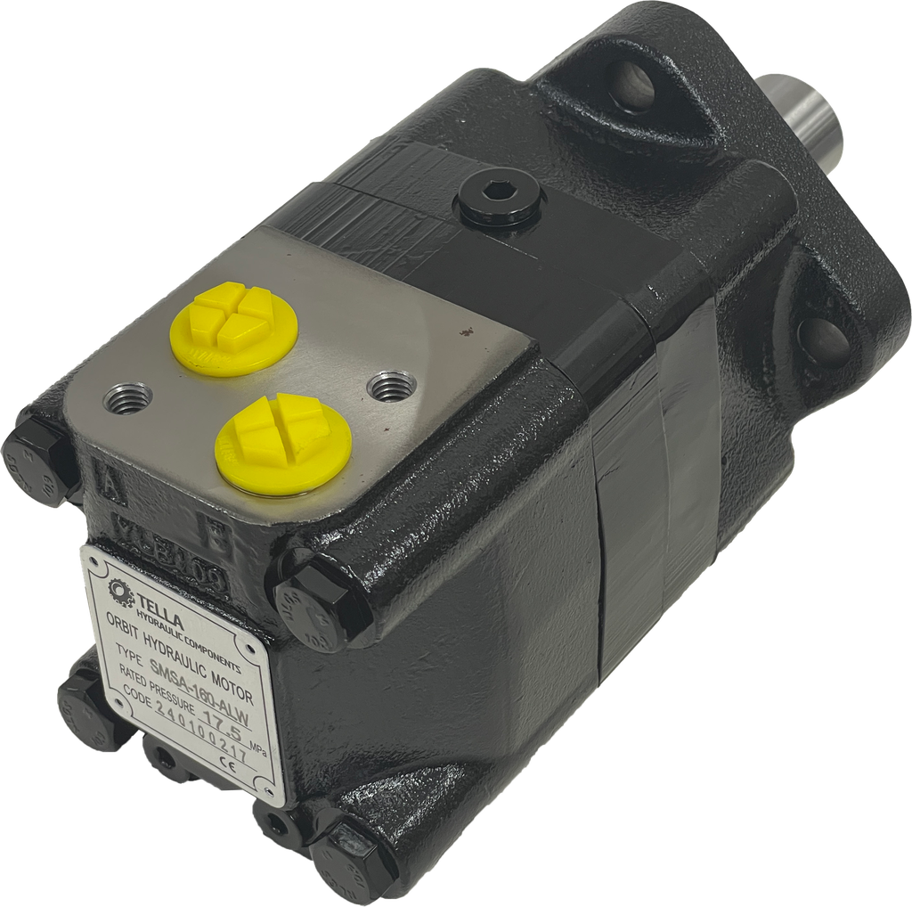 SMSA-160-ALW|160 CC motor 4 bolt SAE A mount 1.25" shaft with threaded mount holes for relief by ports. #10 SAE Ports