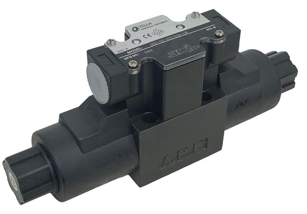 DSG-02-2D2-D24-LW|D03 valve, detented 24VDC with wiring box